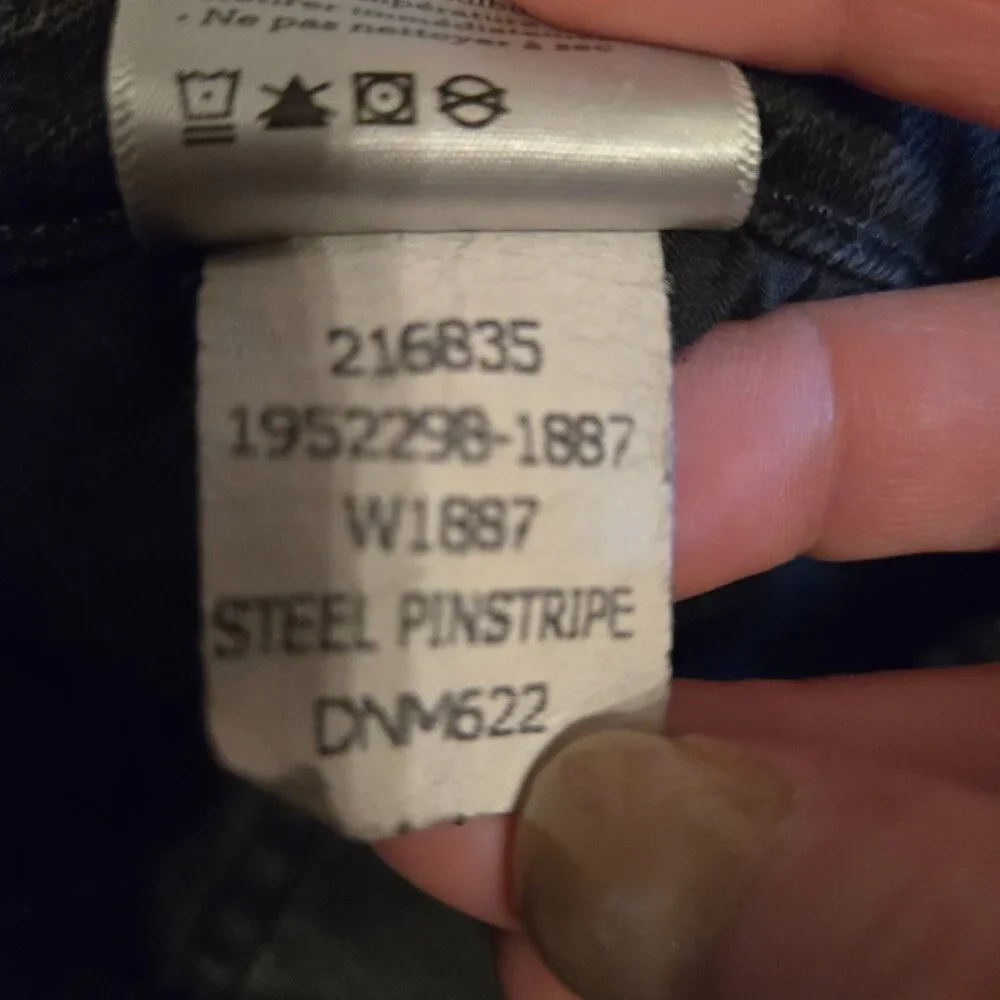 Paige Steele Pinstripe Skinny Jeans - Faded Black Striped - Picture 9 of 9